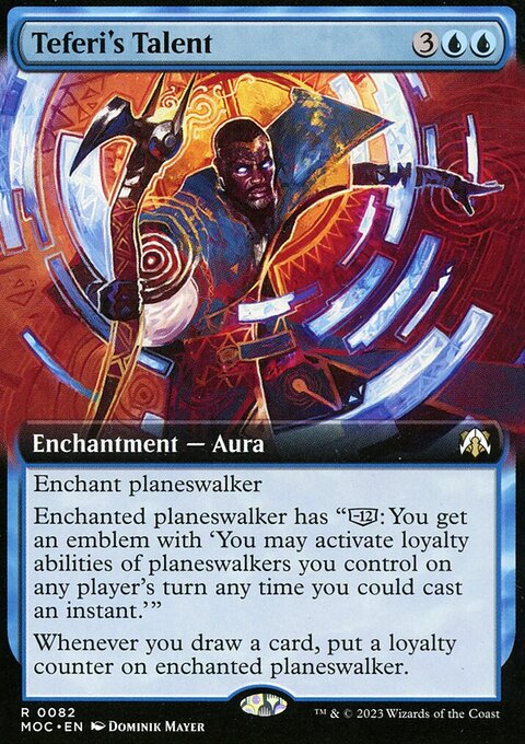 Teferi's Talent, March of the Machine Commander #82, Magic: The Gathering card