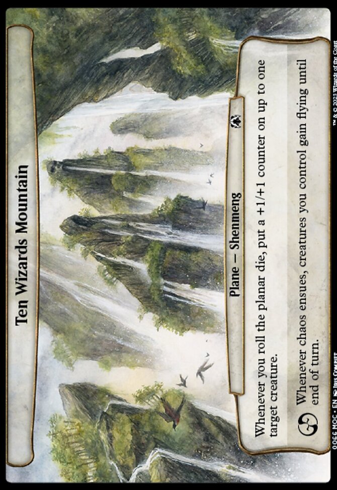 Ten Wizards Mountain, March of the Machine Commander #66, Magic: The Gathering card