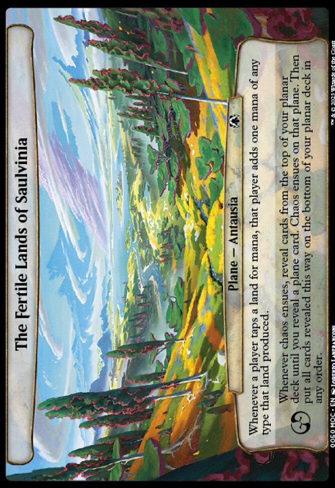 The Fertile Lands of Saulvinia, March of the Machine Commander #50, Magic: The Gathering card