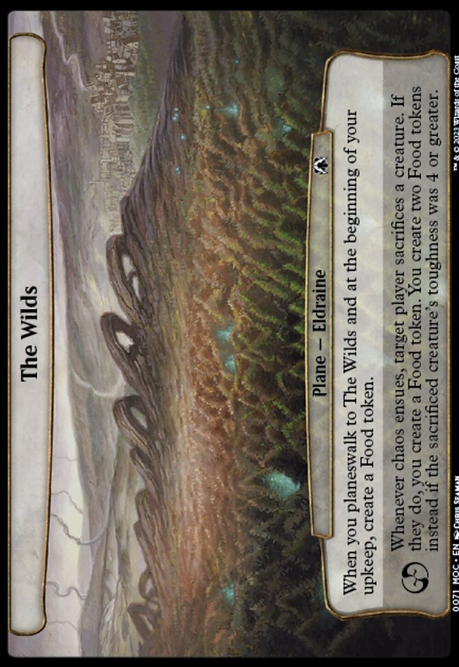 The Wilds, March of the Machine Commander #71, Magic: The Gathering card
