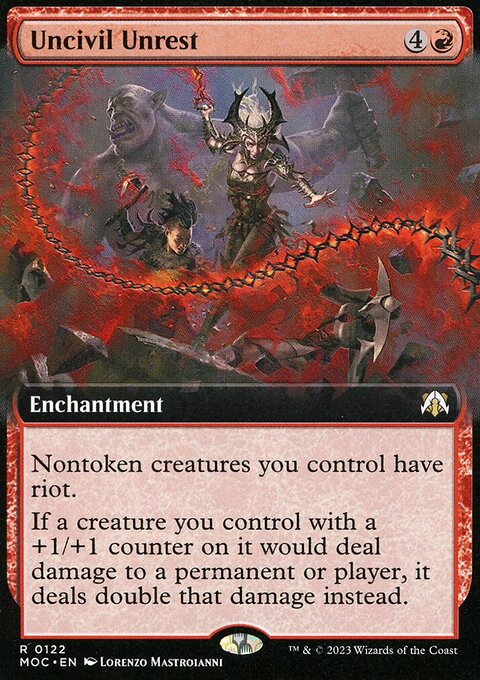Uncivil Unrest, March of the Machine Commander #122, Magic: The Gathering card