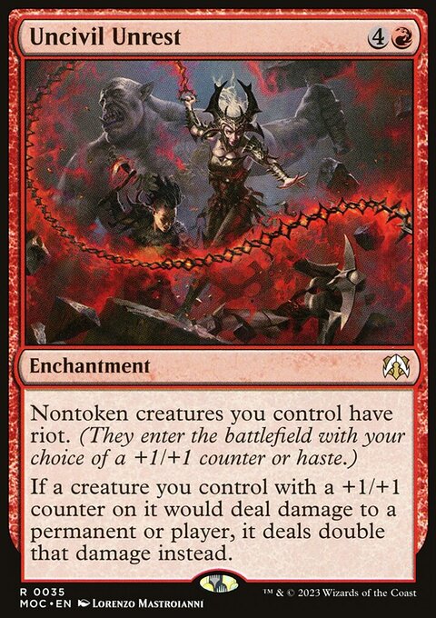Uncivil Unrest, March of the Machine Commander #35, Magic: The Gathering card