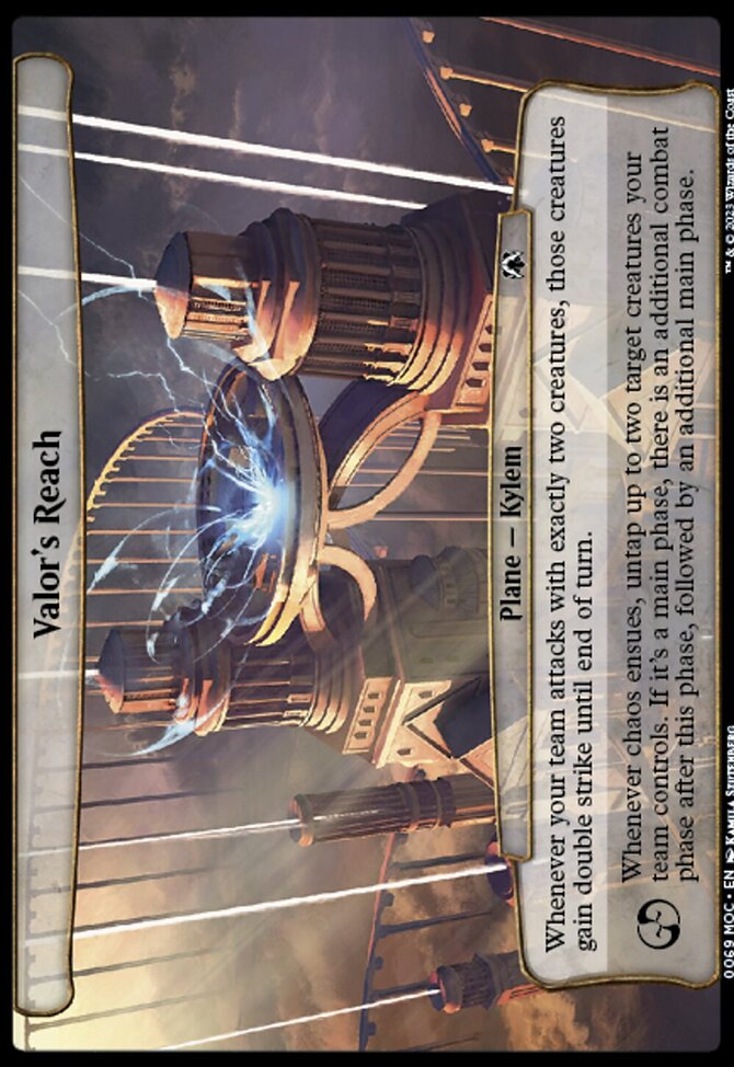 Valor's Reach, March of the Machine Commander #69, Magic: The Gathering card