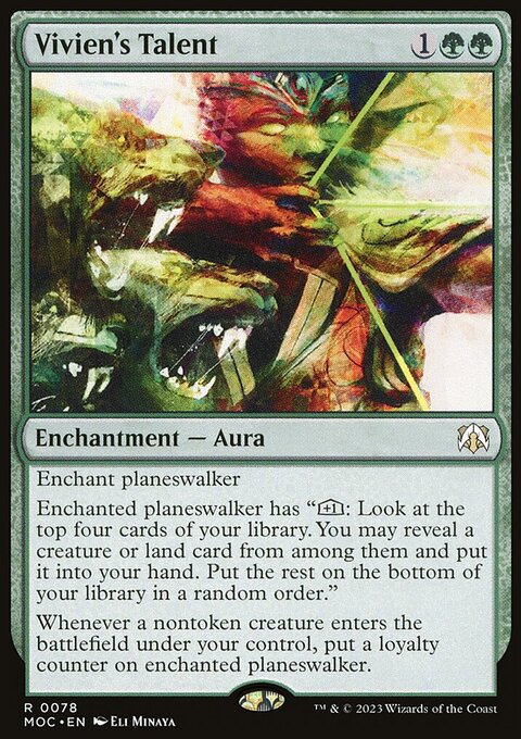 Vivien's Talent, March of the Machine Commander #78, Magic: The Gathering card