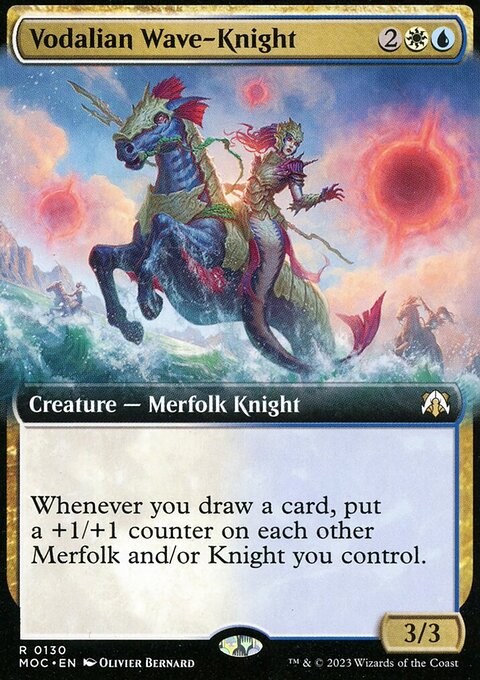 Vodalian Wave-Knight, March of the Machine Commander #130, Magic: The Gathering card