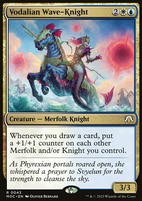 Vodalian Wave-Knight, March of the Machine Commander #43, Magic: The Gathering card