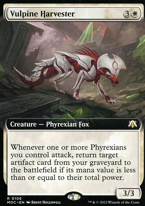 Vulpine Harvester, March of the Machine Commander #106, Magic: The Gathering card