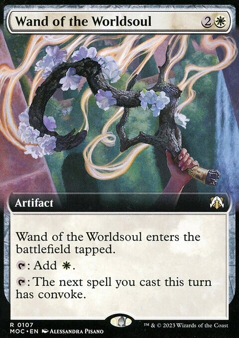 Wand of the Worldsoul, March of the Machine Commander #107, Magic: The Gathering card
