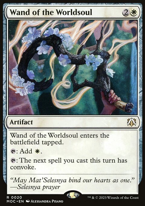 Wand of the Worldsoul, March of the Machine Commander #20, Magic: The Gathering card