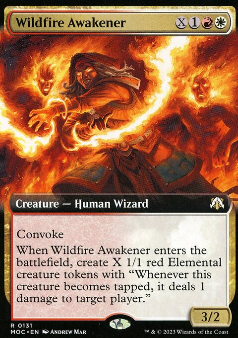 Wildfire Awakener, March of the Machine Commander #131, Magic: The Gathering card