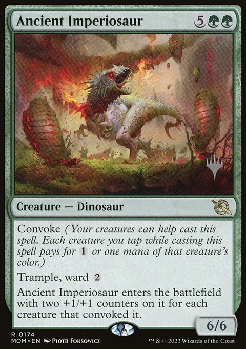 Ancient Imperiosaur, March of the Machine Promos #174p, Magic: The Gathering card
