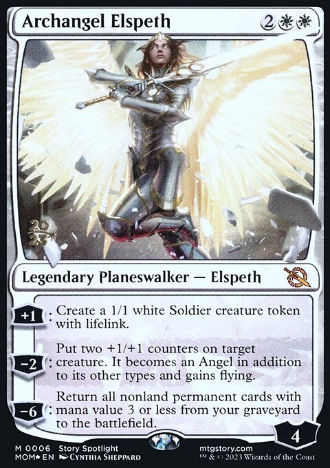 Archangel Elspeth, March of the Machine Promos #6s, Magic: The Gathering card