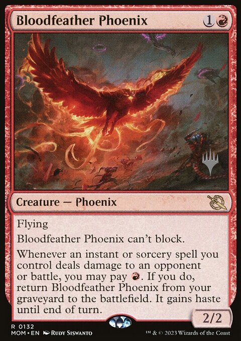 Bloodfeather Phoenix, March of the Machine Promos #132p, Magic: The Gathering card