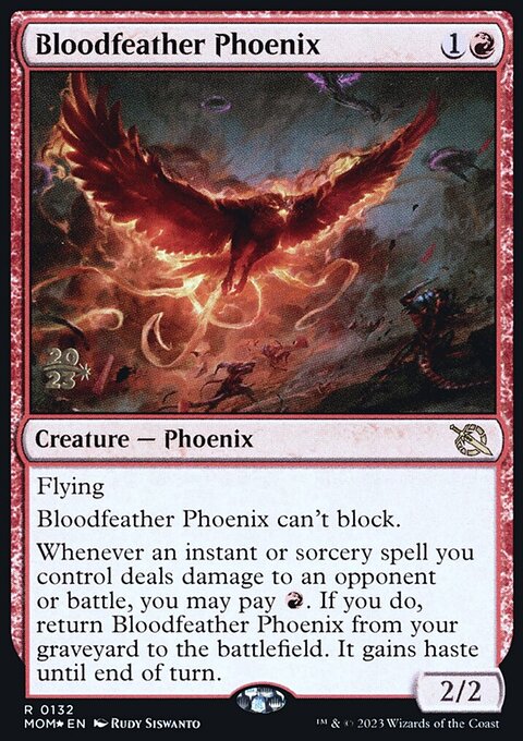 Bloodfeather Phoenix, March of the Machine Promos #132s, Magic: The Gathering card