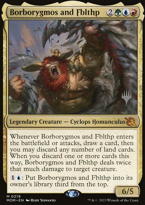 Borborygmos and Fblthp, March of the Machine Promos #219p, Magic: The Gathering card