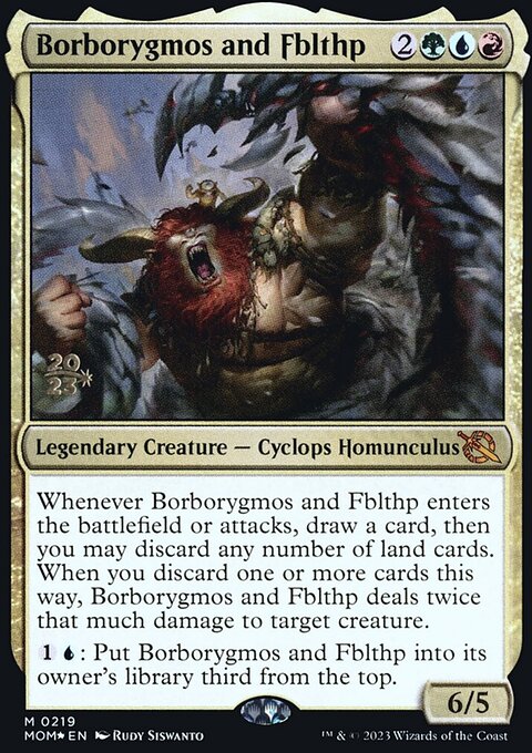 Borborygmos and Fblthp, March of the Machine Promos #219s, Magic: The Gathering card