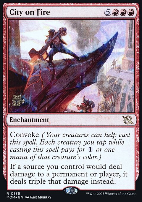 City on Fire, March of the Machine Promos #135s, Magic: The Gathering card