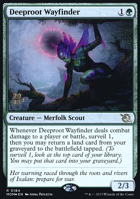Deeproot Wayfinder, March of the Machine Promos #184s, Magic: The Gathering card