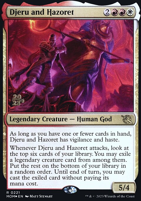 Djeru and Hazoret, March of the Machine Promos #221s, Magic: The Gathering card
