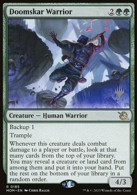 Doomskar Warrior, March of the Machine Promos #185p, Magic: The Gathering card
