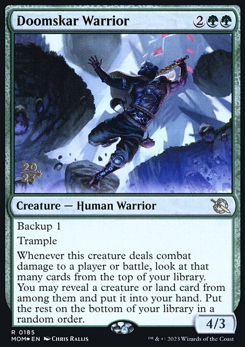 Doomskar Warrior, March of the Machine Promos #185s, Magic: The Gathering card