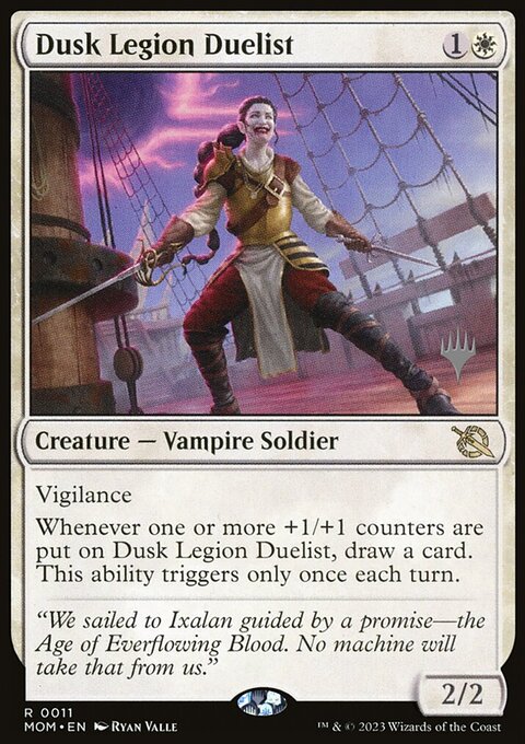 Dusk Legion Duelist, March of the Machine Promos #11p, Magic: The Gathering card