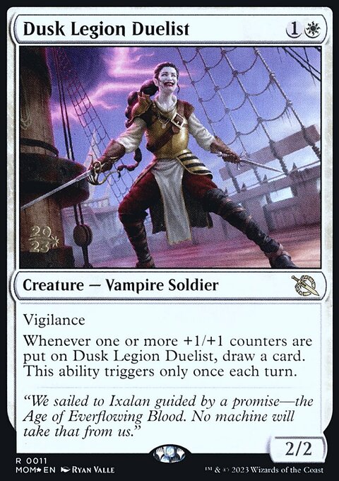 Dusk Legion Duelist, March of the Machine Promos #11s, Magic: The Gathering card