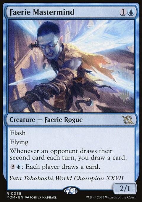 Faerie Mastermind, March of the Machine Promos #58p, Magic: The Gathering card