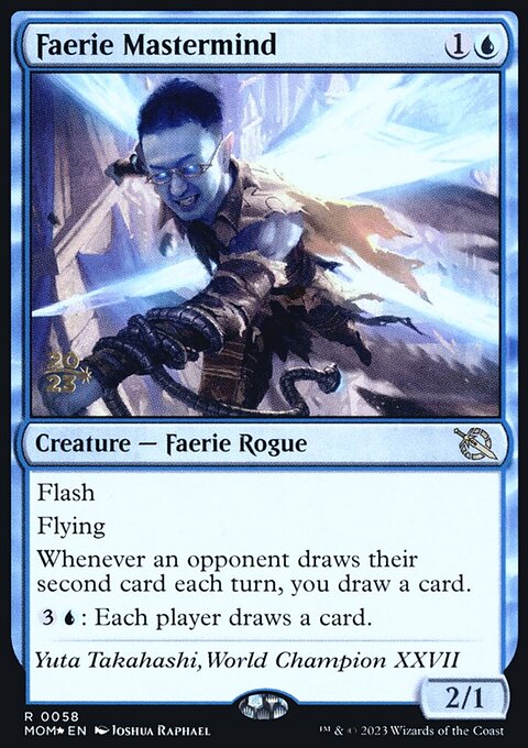 Faerie Mastermind, March of the Machine Promos #58s, Magic: The Gathering card
