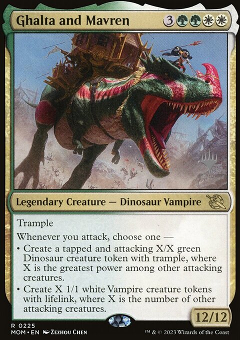 Ghalta and Mavren, March of the Machine Promos #225p, Magic: The Gathering card