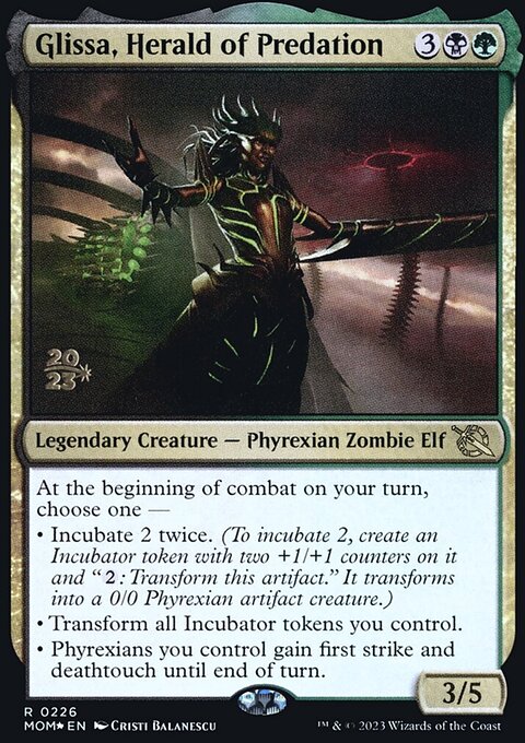 Glissa, Herald of Predation, March of the Machine Promos #226s, Magic: The Gathering card