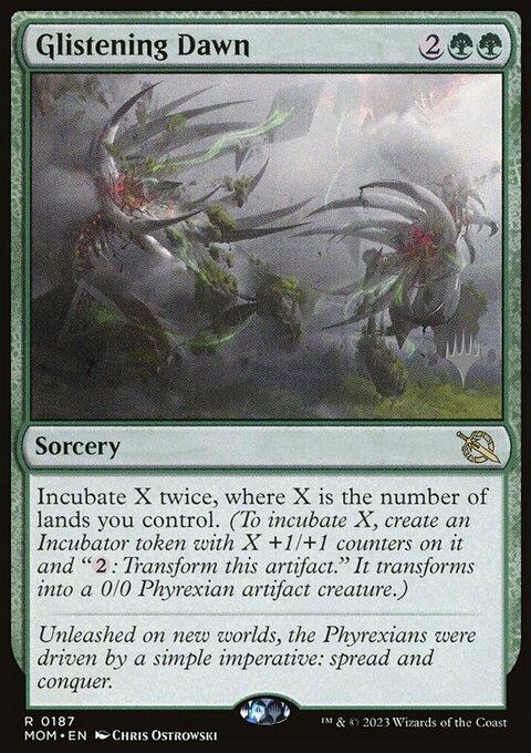 Glistening Dawn, March of the Machine Promos #187p, Magic: The Gathering card