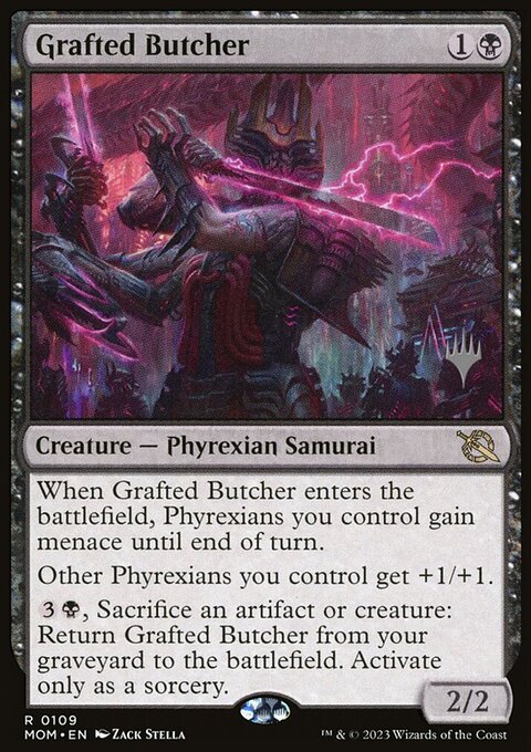 Grafted Butcher, March of the Machine Promos #109p, Magic: The Gathering card