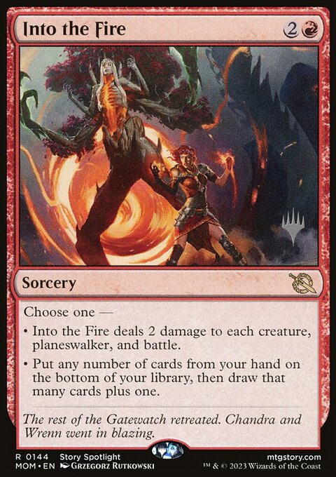 Into the Fire, March of the Machine Promos #144p, Magic: The Gathering card