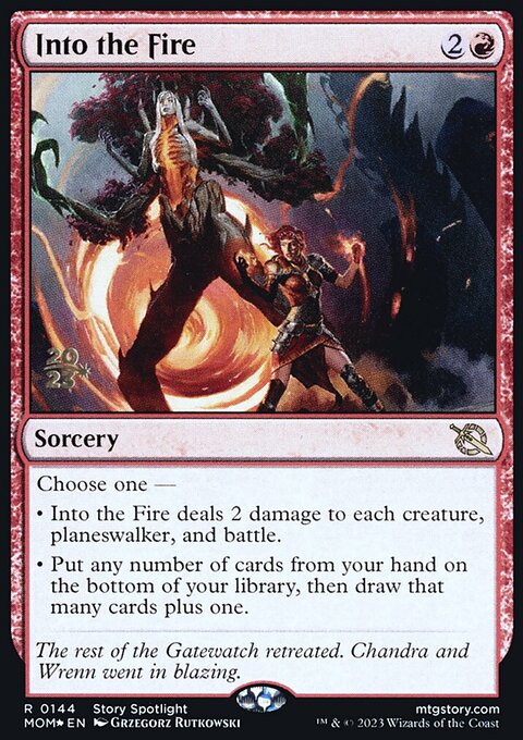 Into the Fire, March of the Machine Promos #144s, Magic: The Gathering card