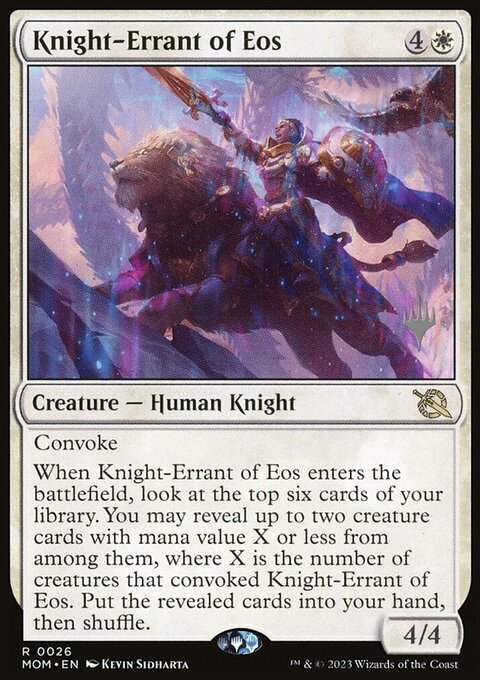 Knight-Errant of Eos, March of the Machine Promos #26p, Magic: The Gathering card
