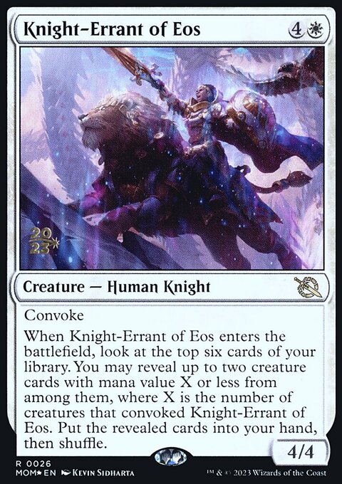 Knight-Errant of Eos, March of the Machine Promos #26s, Magic: The Gathering card