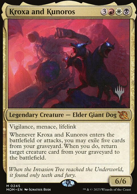 Kroxa and Kunoros, March of the Machine Promos #245p, Magic: The Gathering card