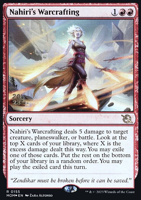 Nahiri's Warcrafting, March of the Machine Promos #155s, Magic: The Gathering card