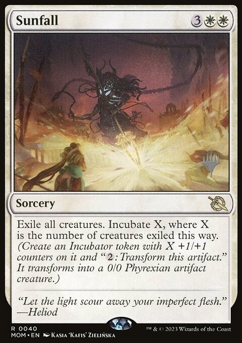 Sunfall, March of the Machine Promos #40p, Magic: The Gathering card