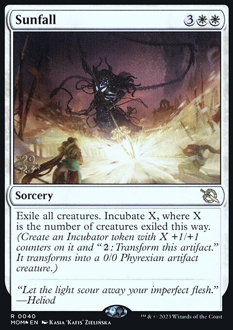 Sunfall, March of the Machine Promos #40s, Magic: The Gathering card