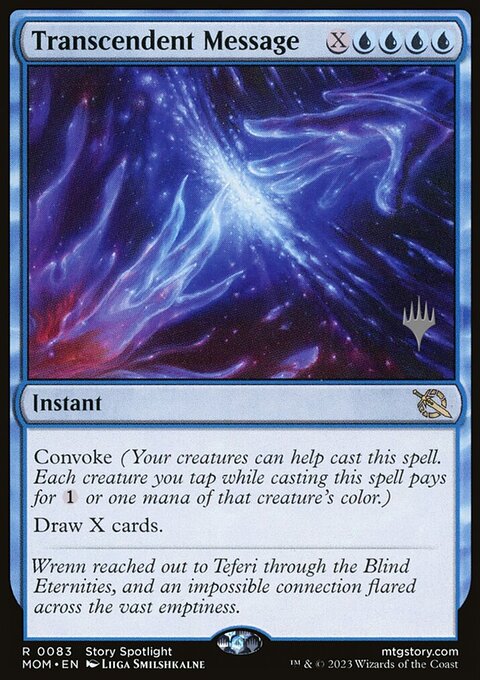 Transcendent Message, March of the Machine Promos #83p, Magic: The Gathering card