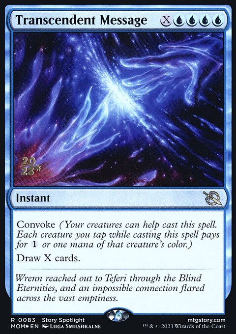 Transcendent Message, March of the Machine Promos #83s, Magic: The Gathering card