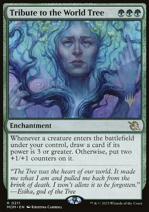 Tribute to the World Tree, March of the Machine Promos #211p, Magic: The Gathering card