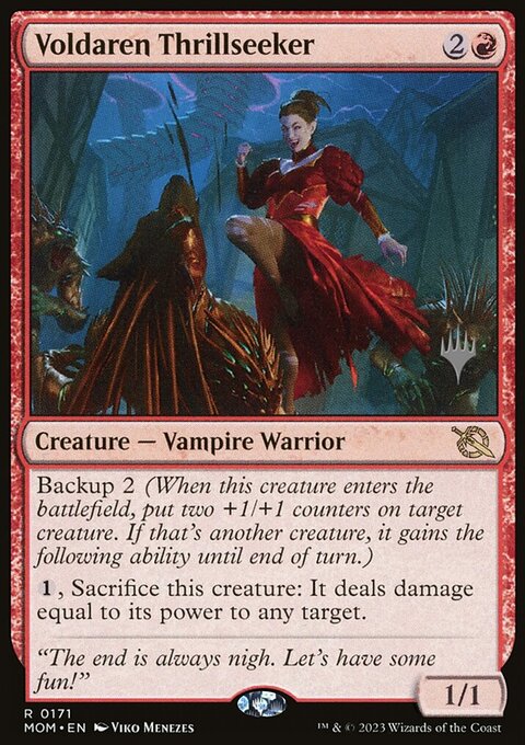 Voldaren Thrillseeker, March of the Machine Promos #171p, Magic: The Gathering card