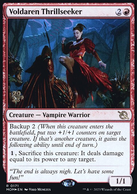 Voldaren Thrillseeker, March of the Machine Promos #171s, Magic: The Gathering card