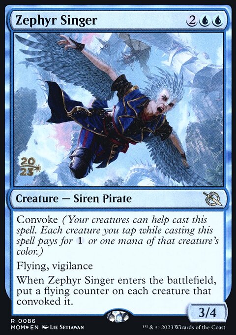 Zephyr Singer, March of the Machine Promos #86s, Magic: The Gathering card