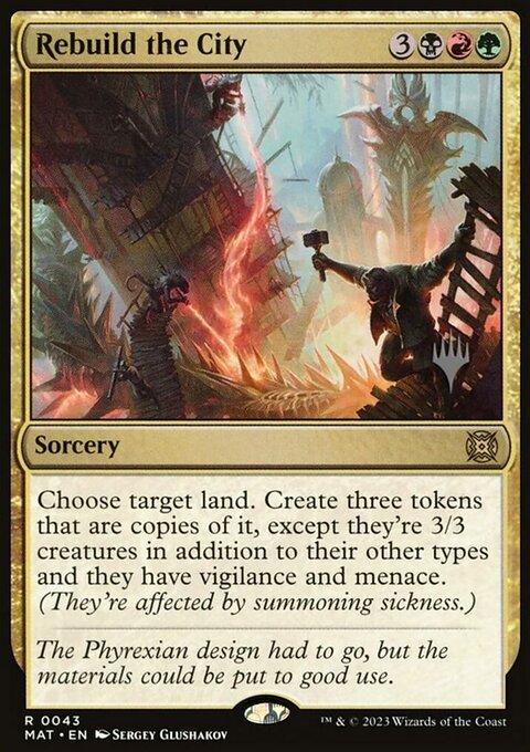 Rebuild the City, March of the Machine: The Aftermath Promos #43p, Magic: The Gathering card
