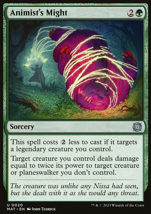 Animist's Might, March of the Machine: The Aftermath #20, Magic: The Gathering card