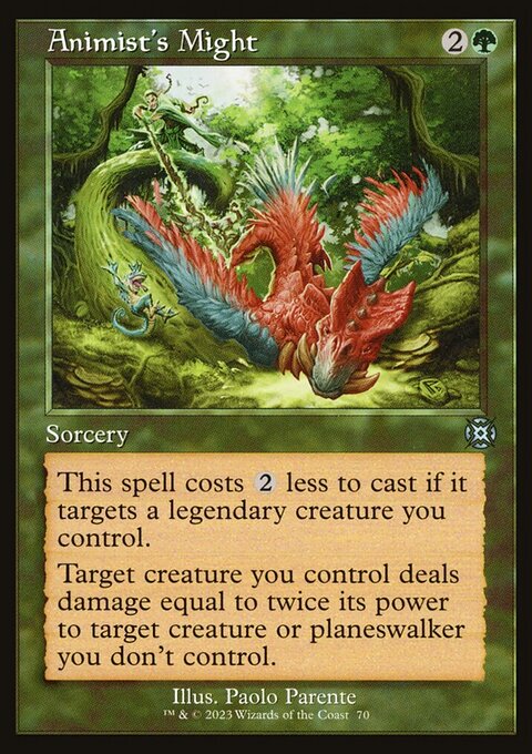 Animist's Might, March of the Machine: The Aftermath #70, Magic: The Gathering card